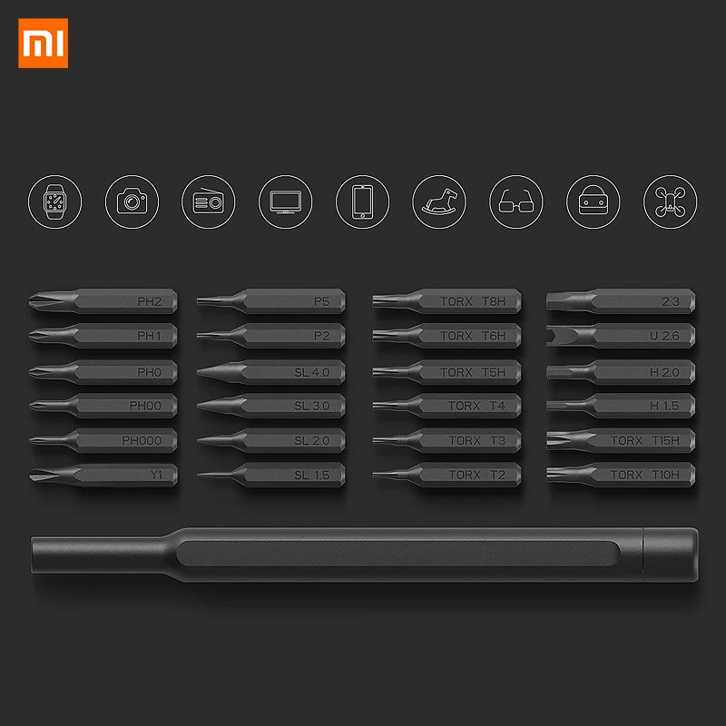 Parafusadeira XIAOMI Kit, 24 em 1, para pequenos repados, computador , notbook...