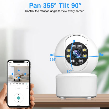 Câmera ip sem fio inteligente rastreamento automático de segurança em casa  rede wi-fi