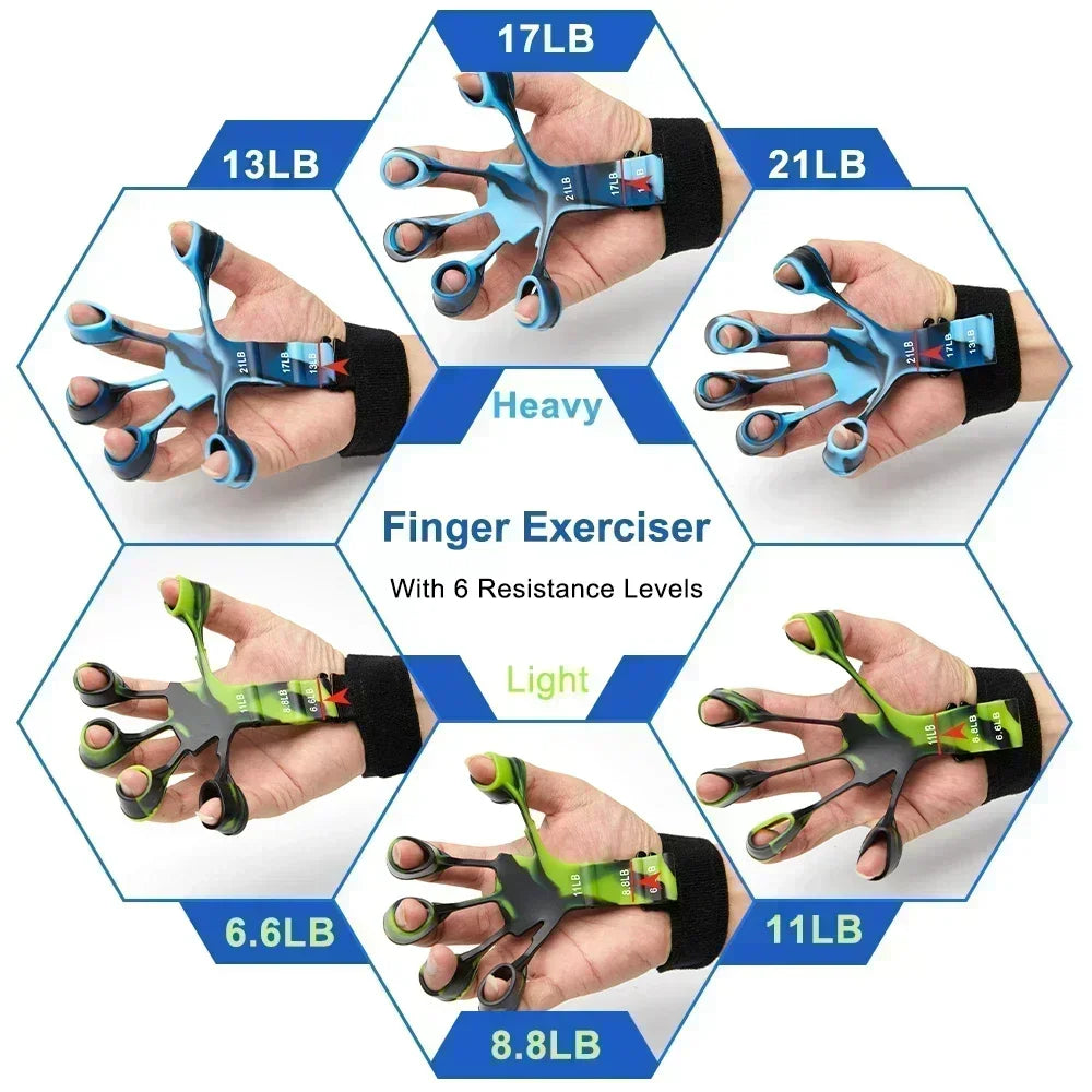 Treinamento Gripper, Expansor De Mão, 6 Resistências