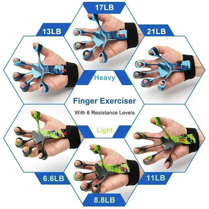 Treinamento Gripper, Expansor De Mão, 6 Resistências