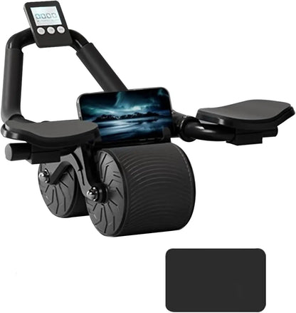 Roda Abdominal Ab Trainer com Display Contador, Rebound Automático, Suporte De Cotovelo