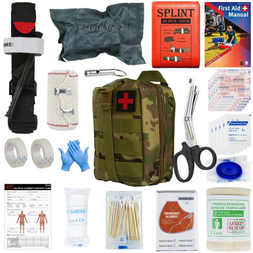 Kit de Primeiros Socorros Militar, Sobrevivência, Conjunto Completo